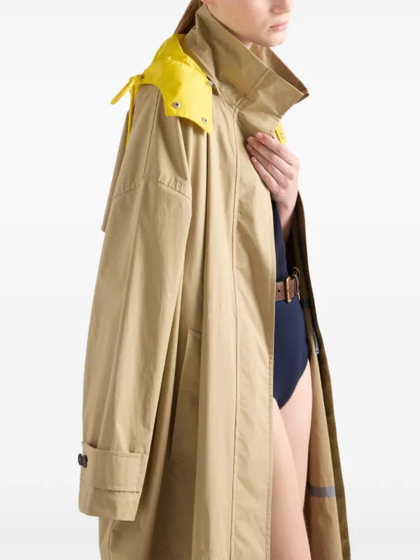 Prada テクニカル レインコート | ニュートラル | FARFETCH JP