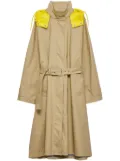 Prada technical poplin raincoat - Neutrals