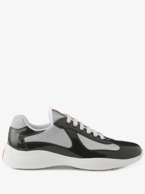 Prada patent leather and technical fabric America's cup sneakers