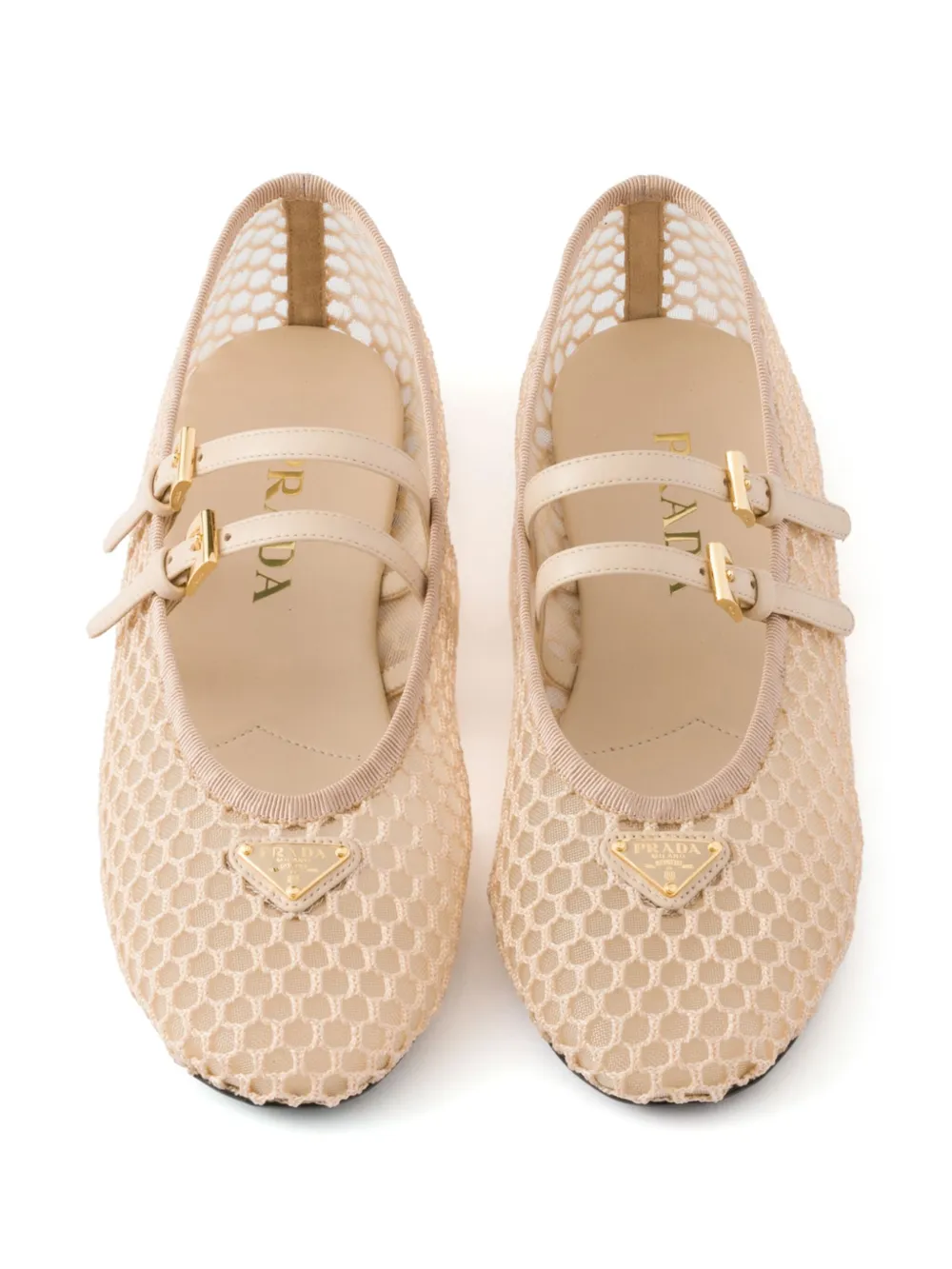 Prada Mesh ballet flats Neutrals