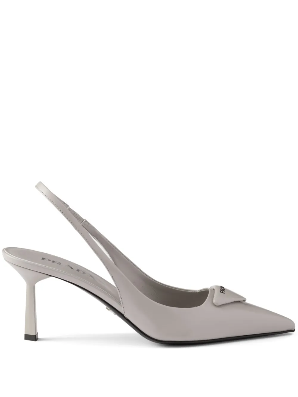 Prada Pumps met triangel logo Grijs