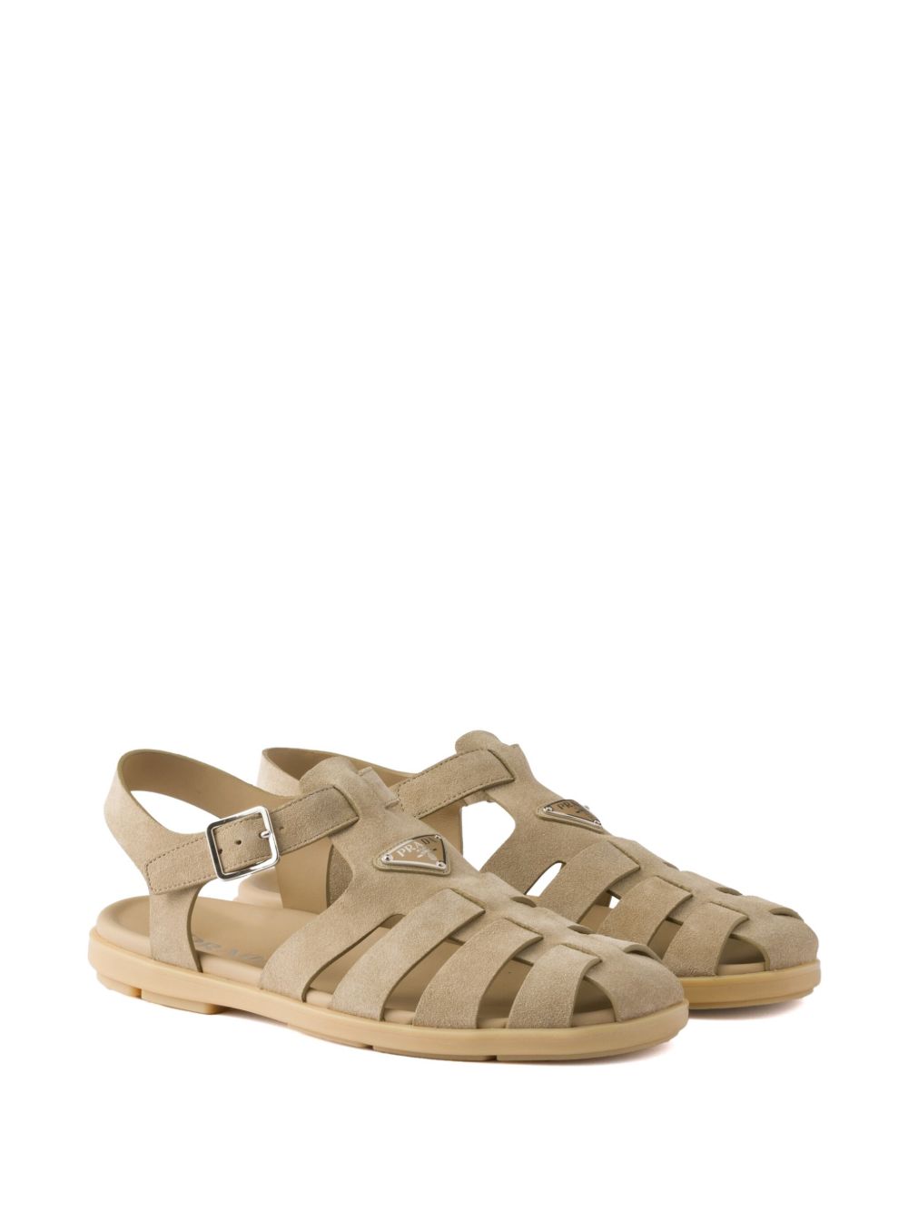 Prada Suède sandalen - Beige