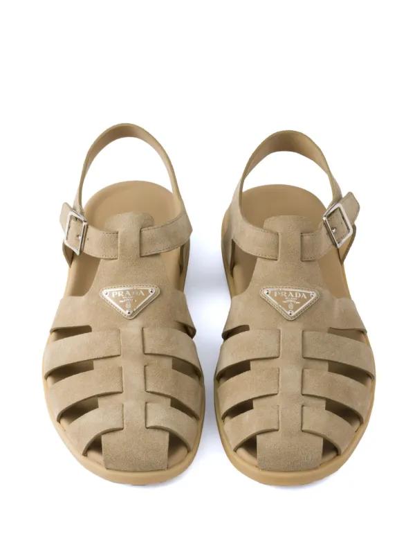 PRADA 柔らかなスエードサンダル Prada スエード サンダル | ニュートラル | FARFETCH JP