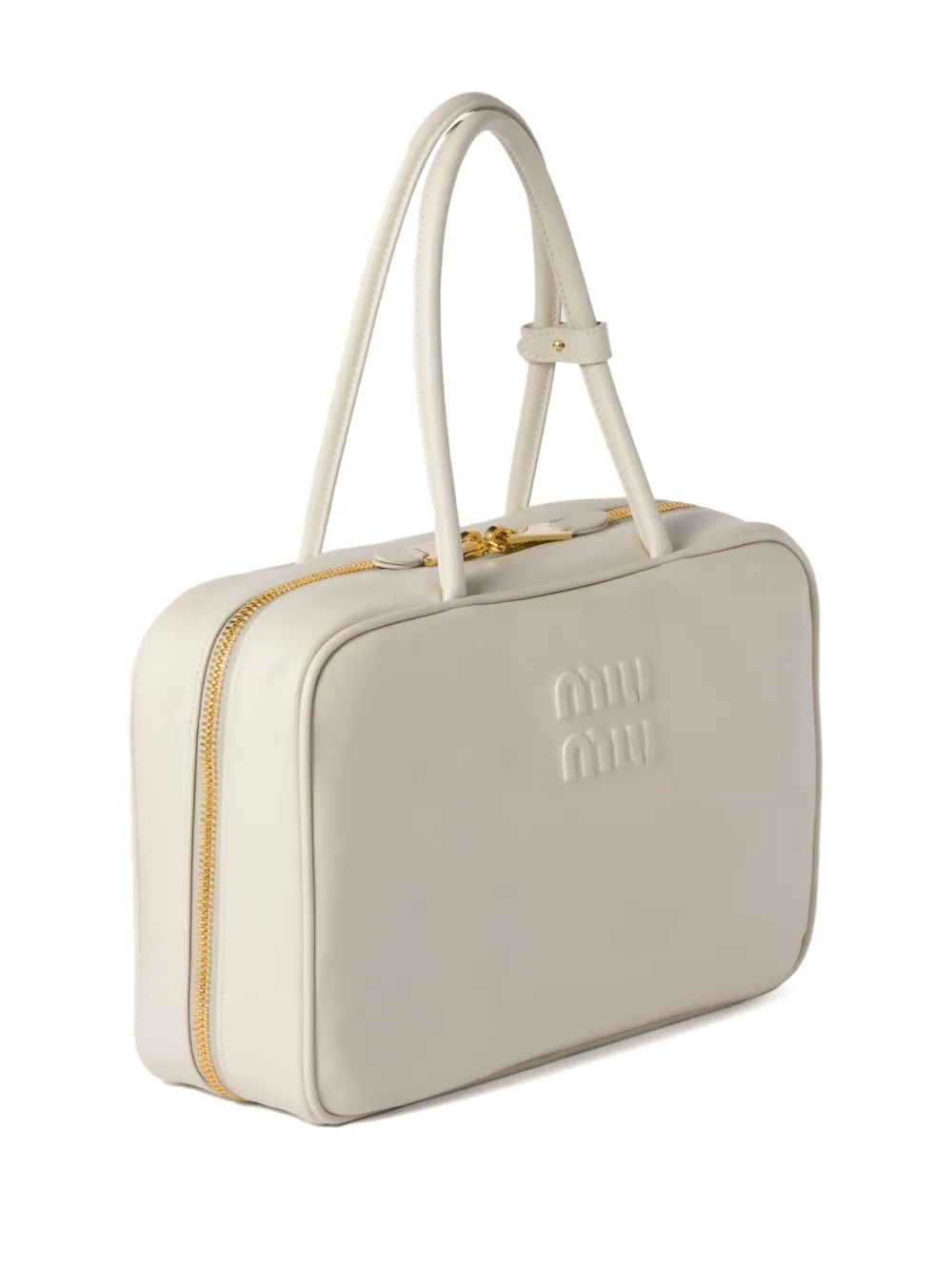 Miu Beau leren tas Wit