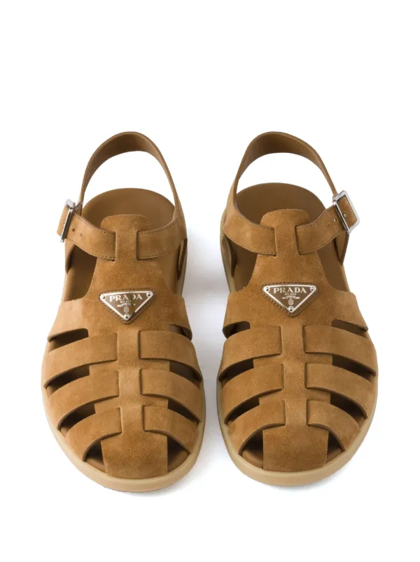 ◆完売前に◆【PRADA】スエード フィッシャーマンサンダル ブラウン スエード フィッシャーマンサンダル | PRADA