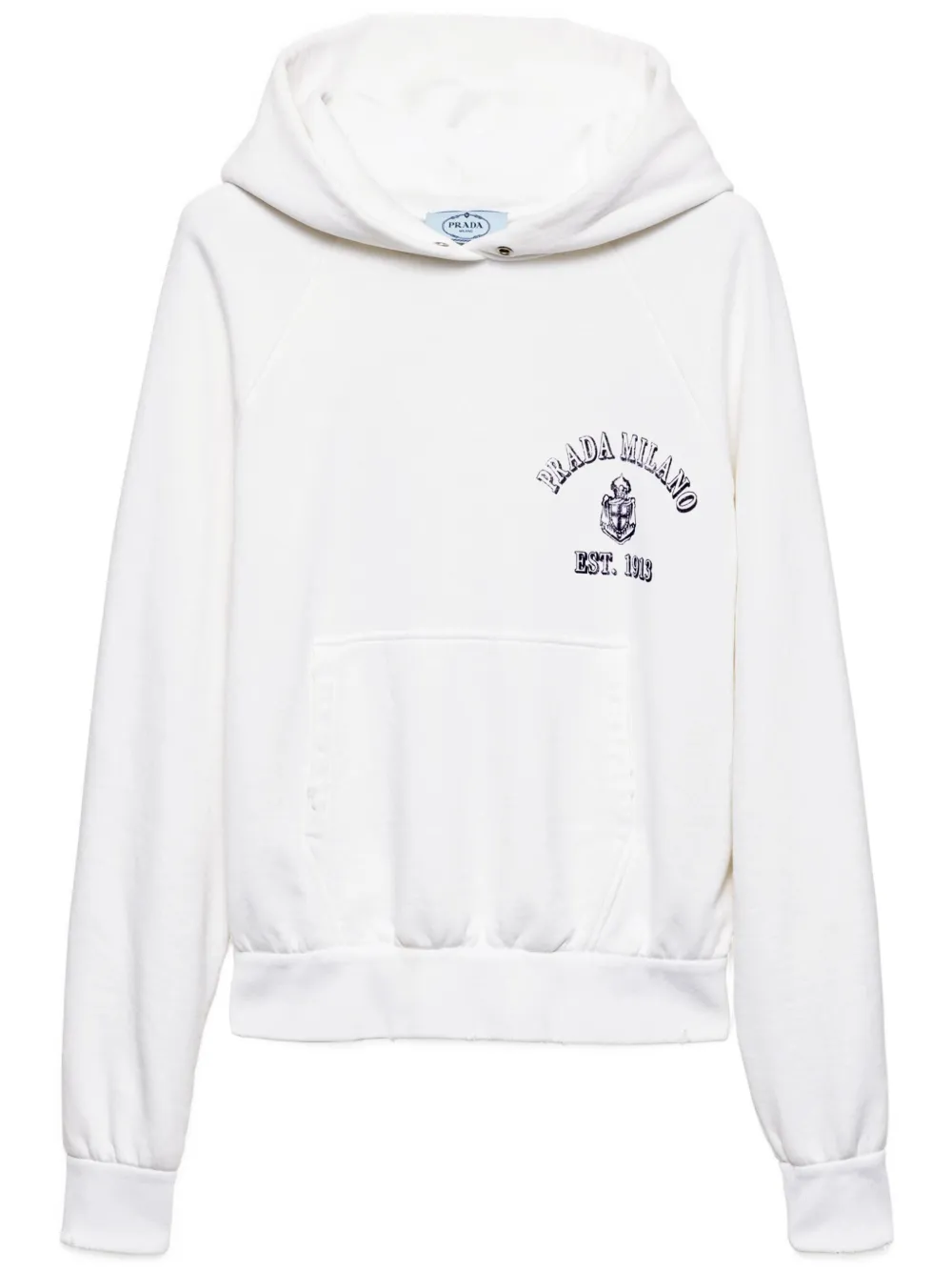 Prada Hoodie met logoprint Wit