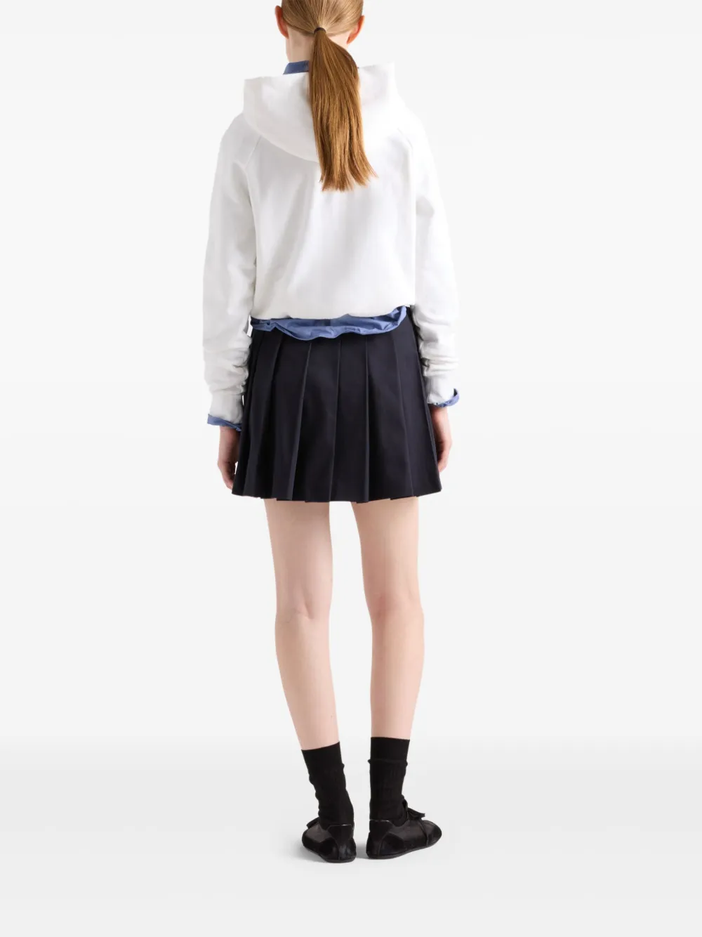 Prada Hoodie met logoprint Wit