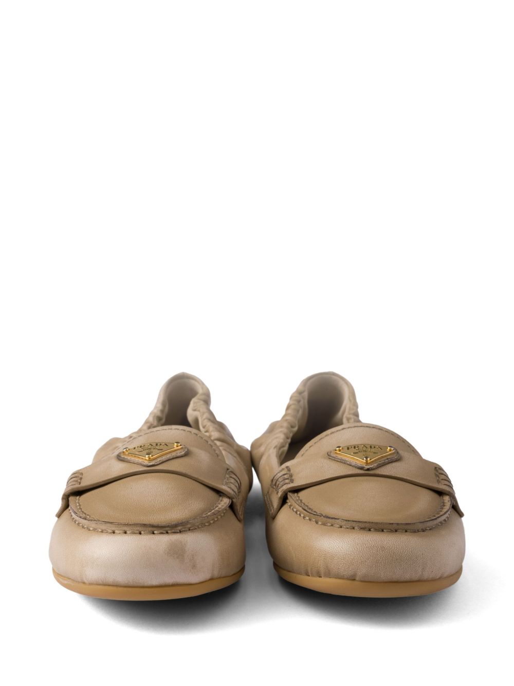 Prada Leren loafers Beige