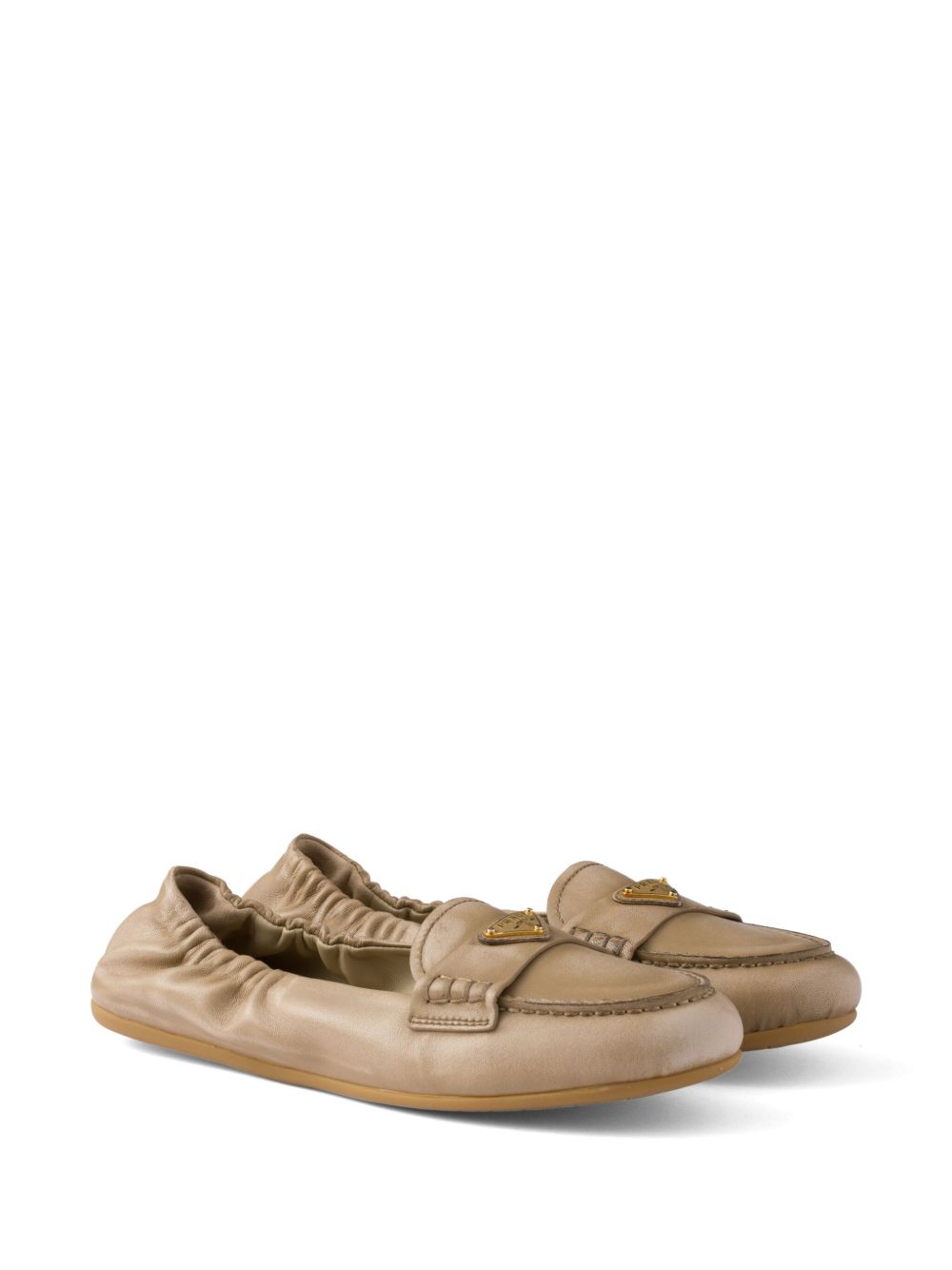 Prada Leren loafers Beige