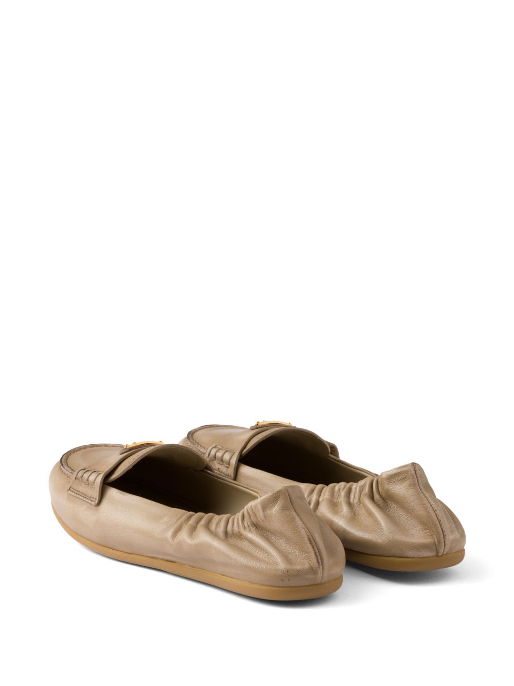 Prada Leren loafers Beige