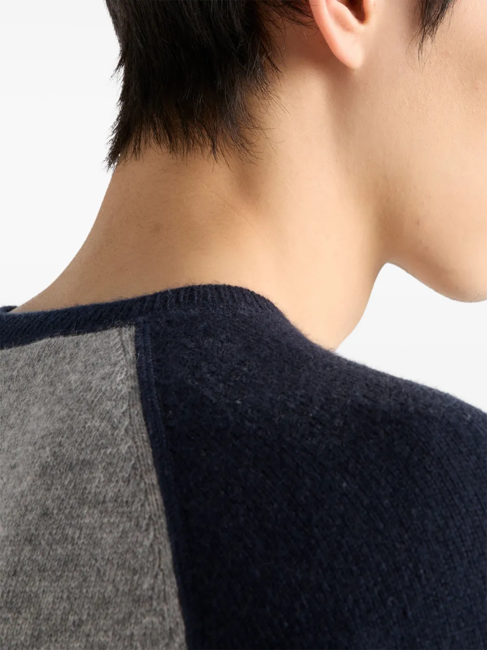Prada T-shirt met logo intarsia Grijs