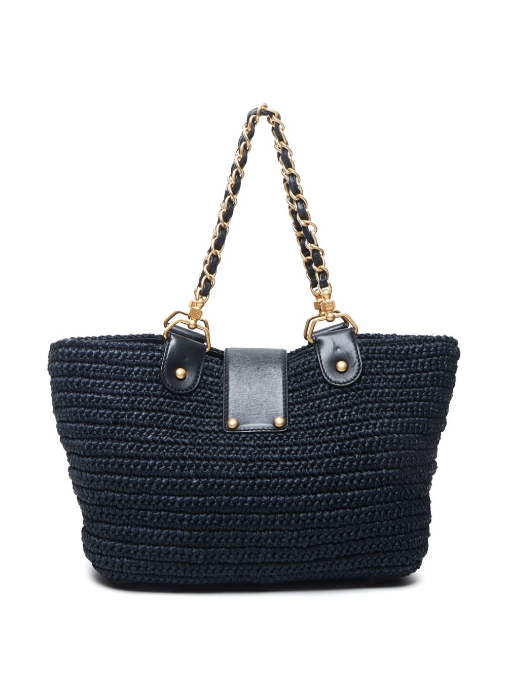 CHANEL Pre-Owned 2005-2006 raffia shopper - Blauw