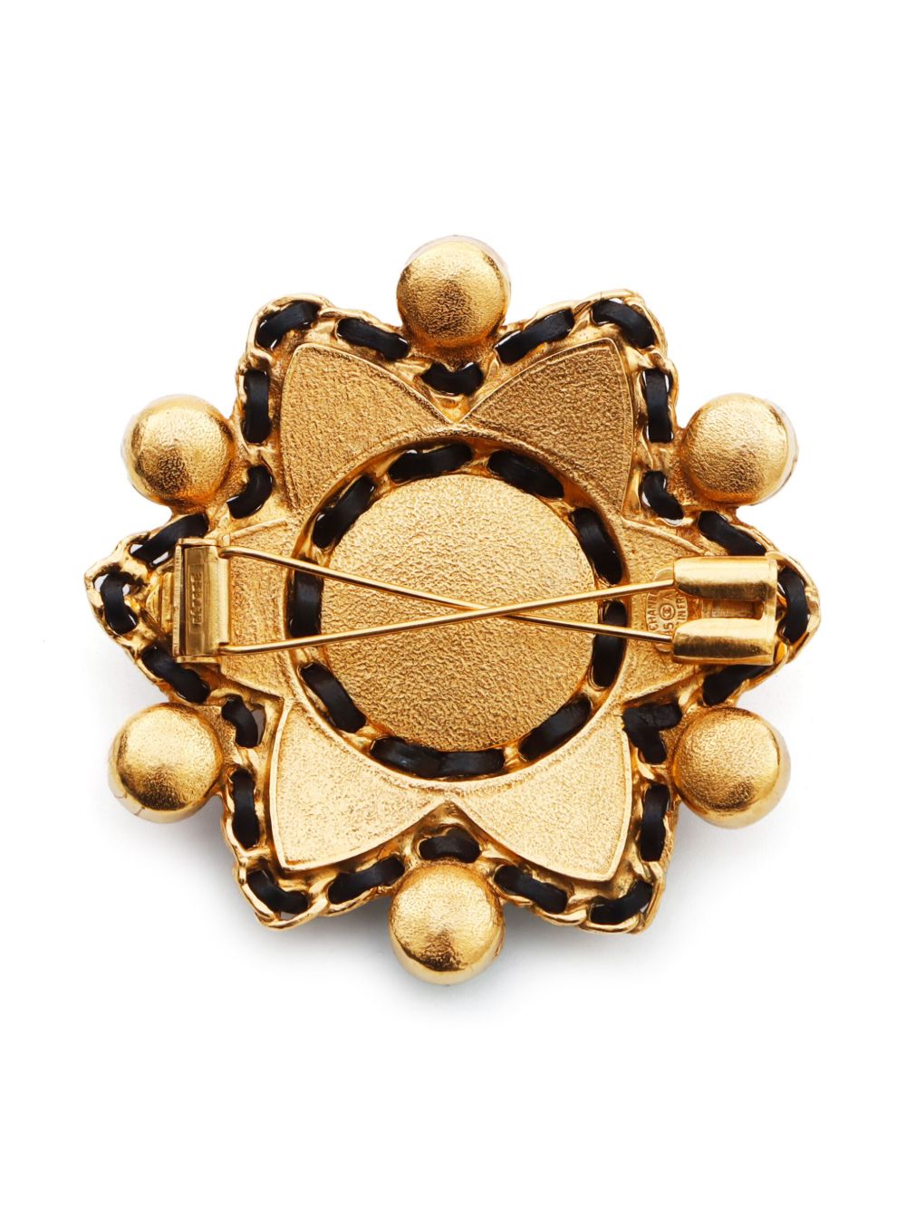 CHANEL Pre-Owned 1995 gripoix brooch - Goud