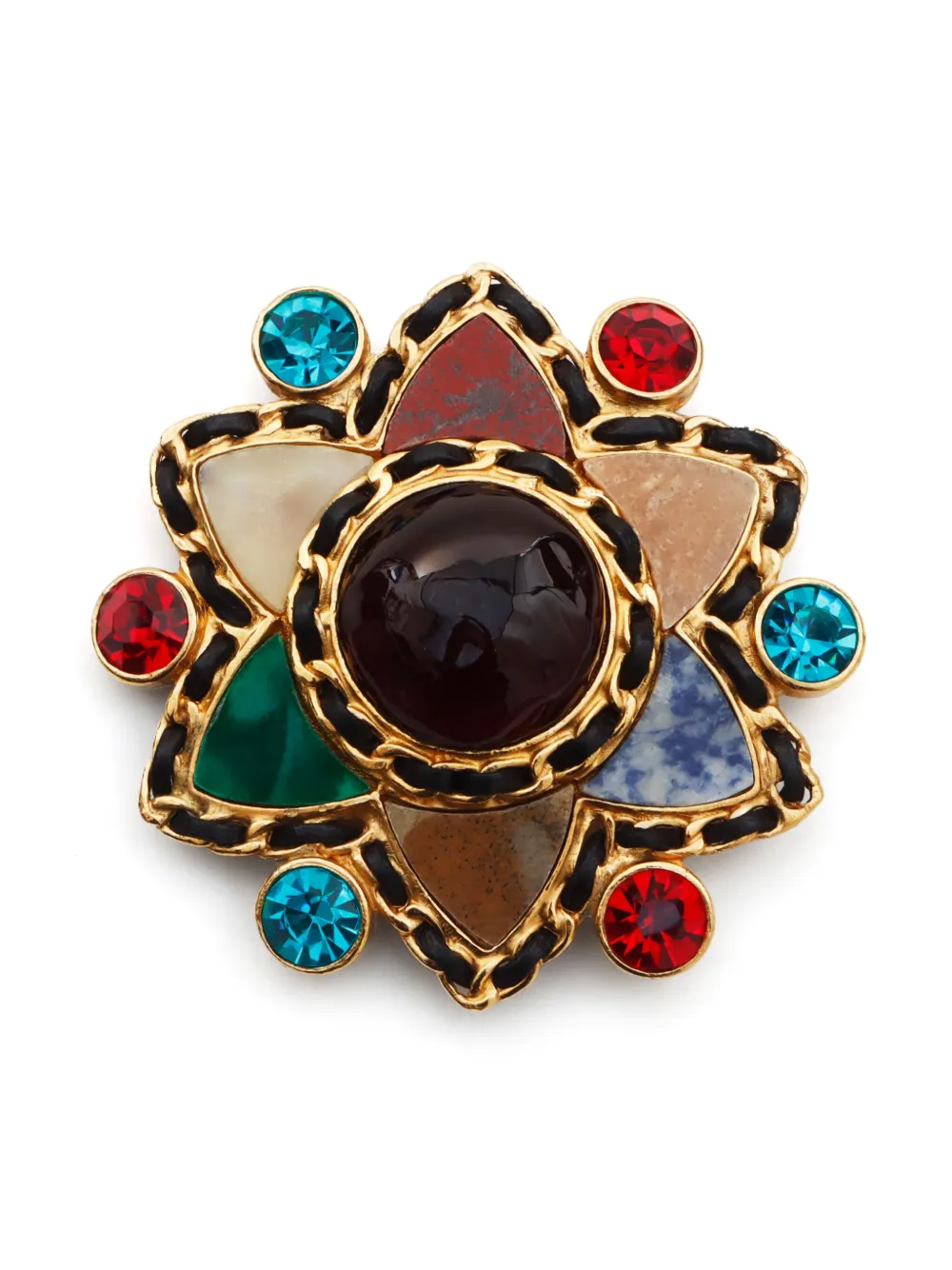 CHANEL Pre-Owned 1995 gripoix brooch | Gold | Image 1