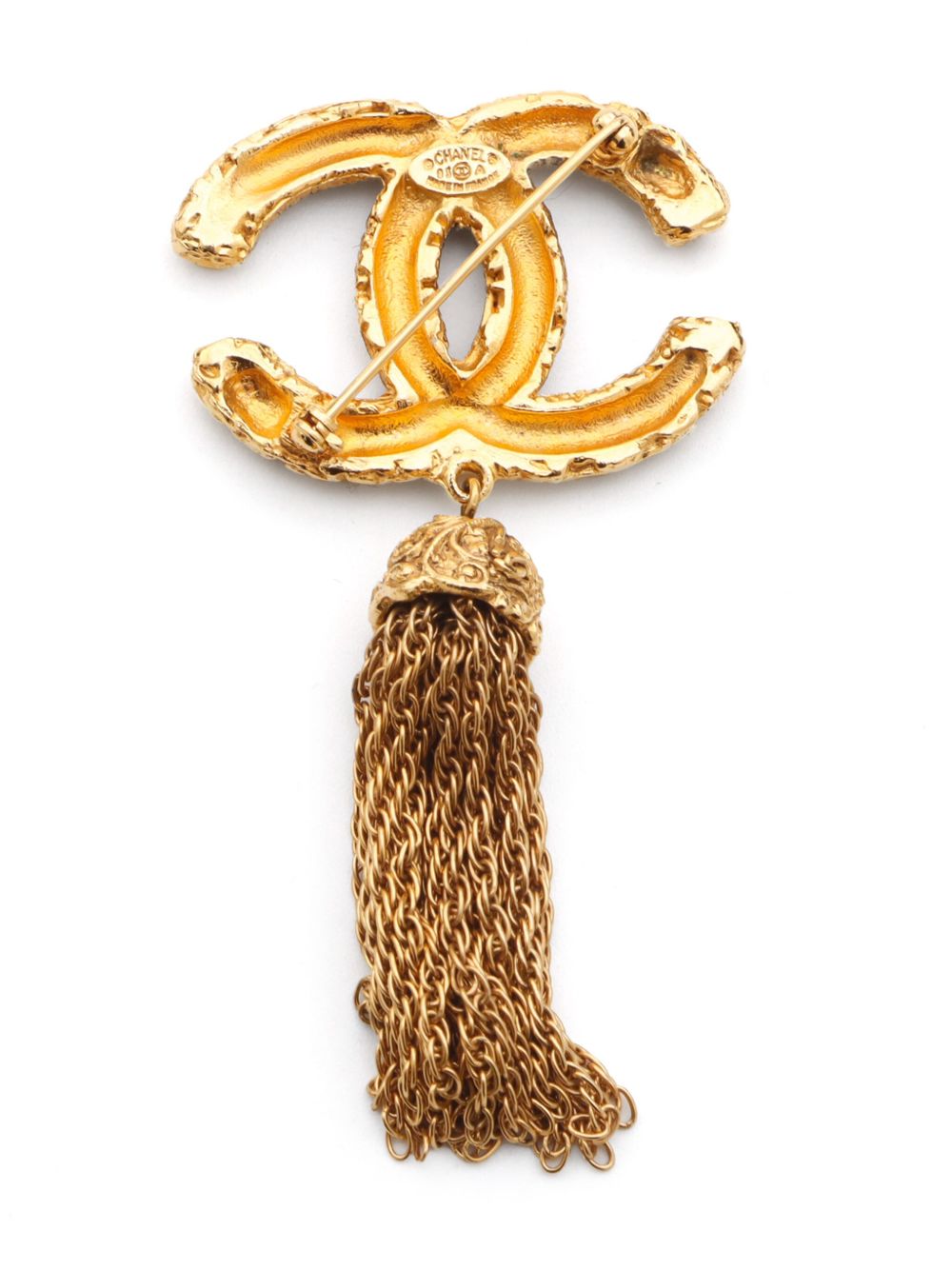 CHANEL Pre-Owned 1993 broche met CC-logo - Goud