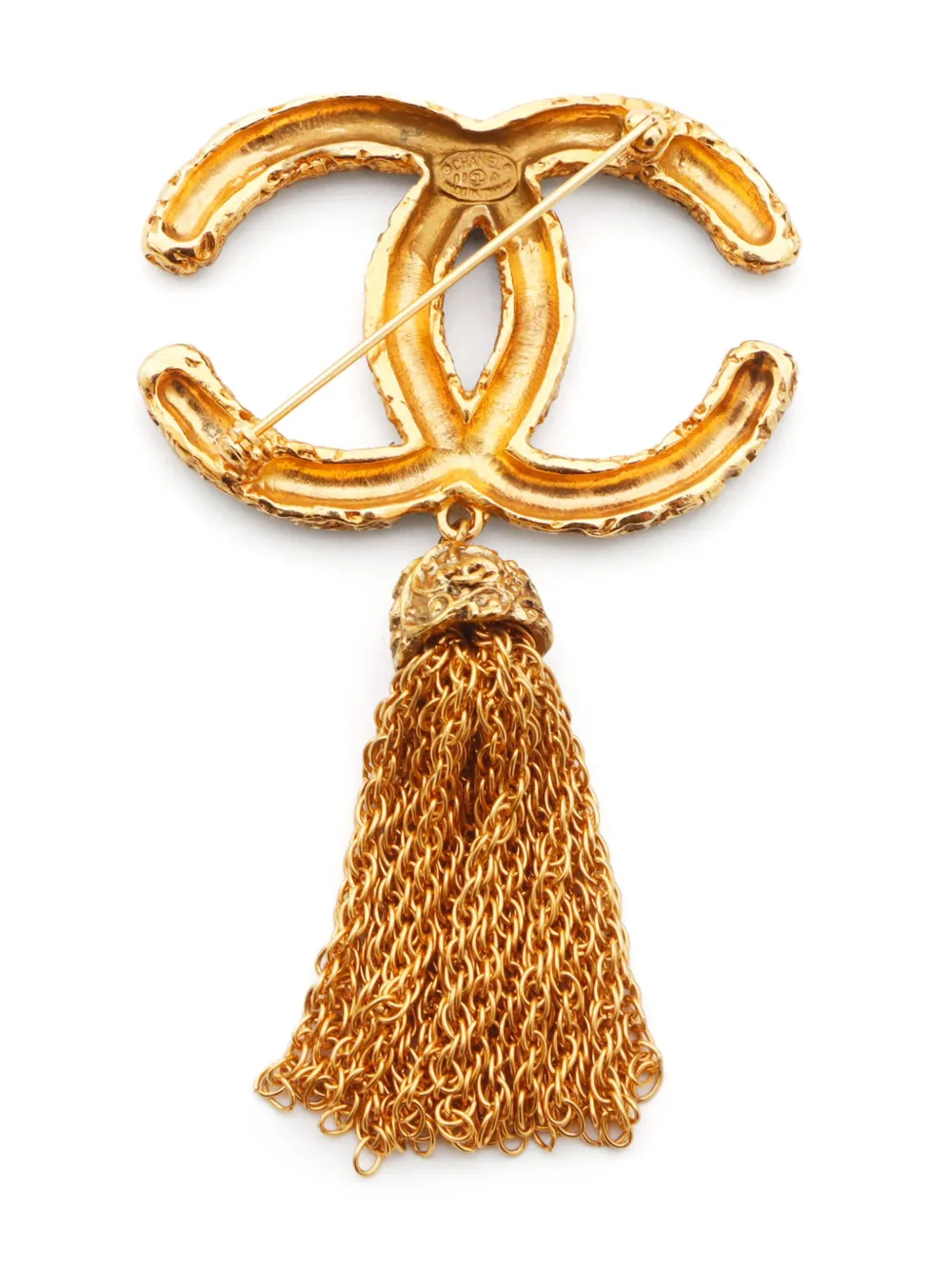 CHANEL Pre-Owned 2003 broche met kwastje - Goud