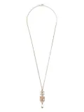 CHANEL Pre-Owned 2015 CC logo faux-pearl pendant necklace - Gold