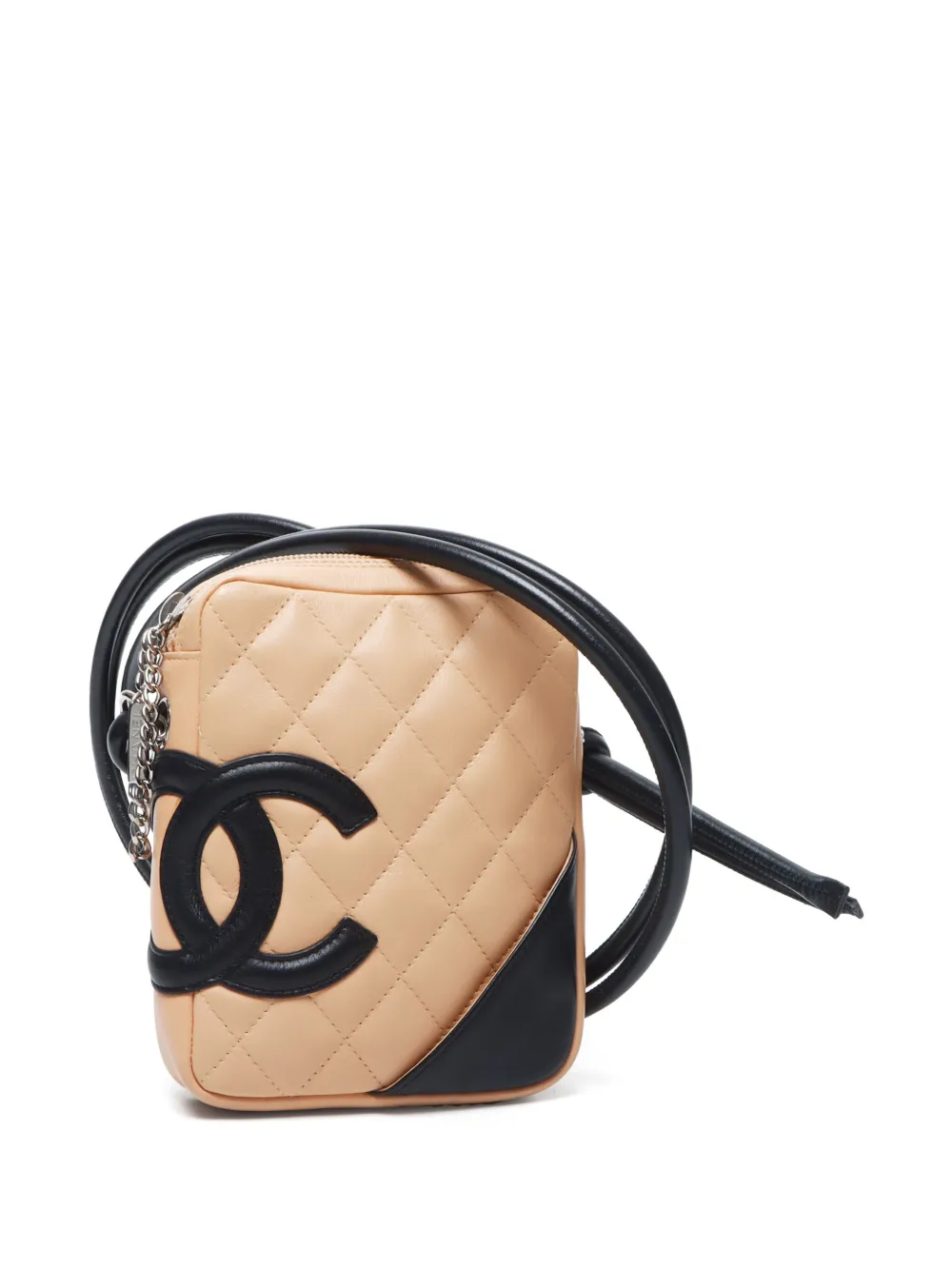 Pre-owned Chanel 2003-2004 Cambon Line Shoulder Bag In Brown