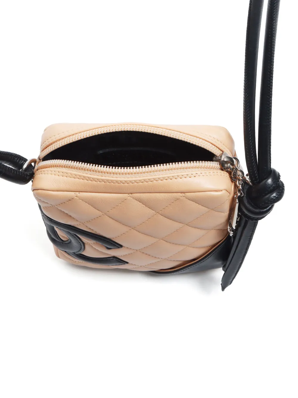 Pre-owned Chanel 2003-2004 Cambon Line Shoulder Bag In Brown