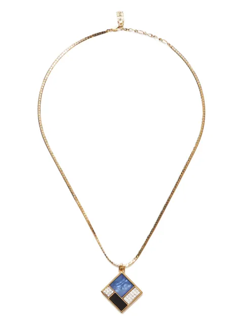 Saint Laurent Pre-Owned 2000s diamond-shaped pendant necklace