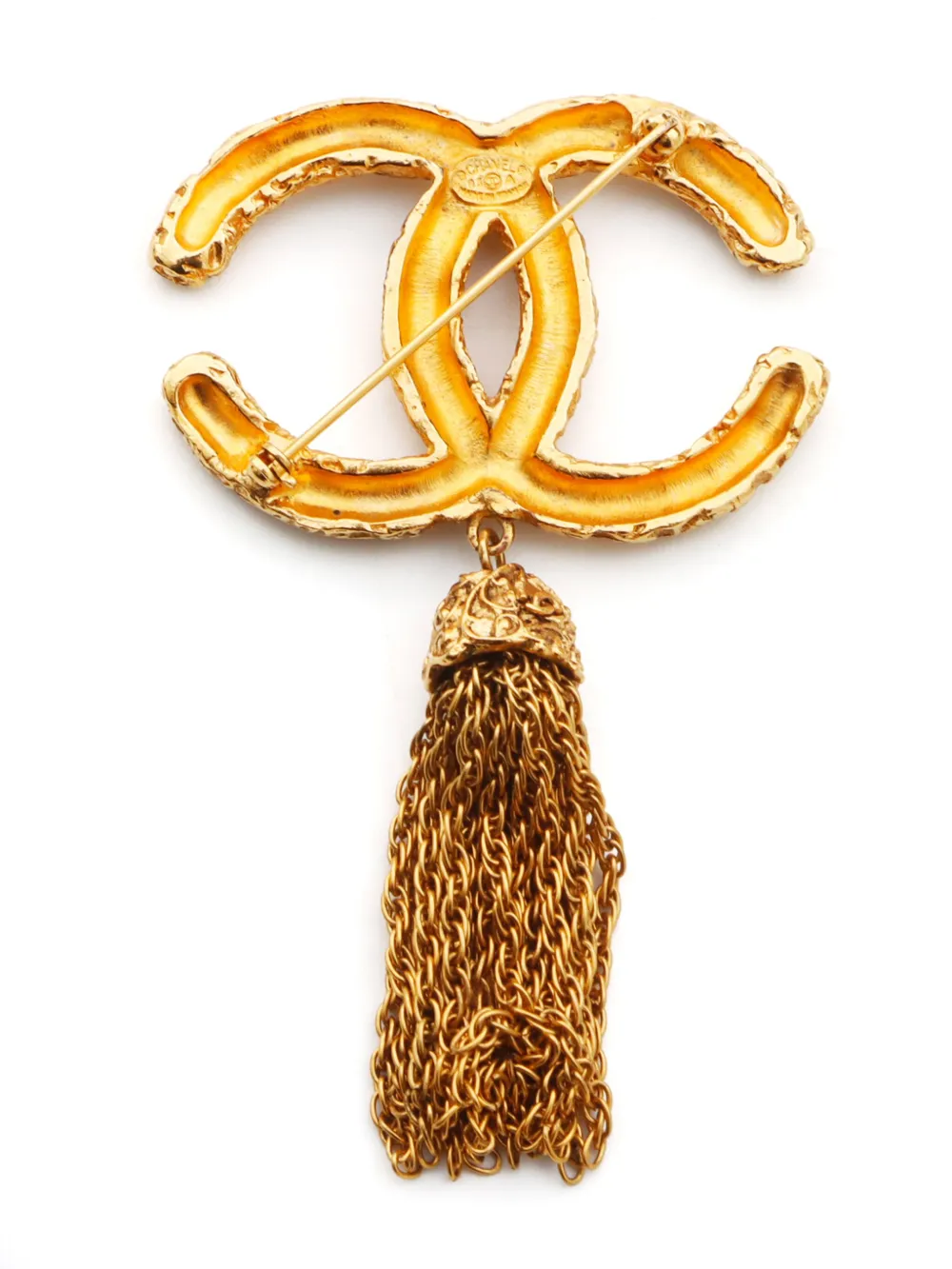 CHANEL Pre-Owned 2003 broche met CC-logo - Goud