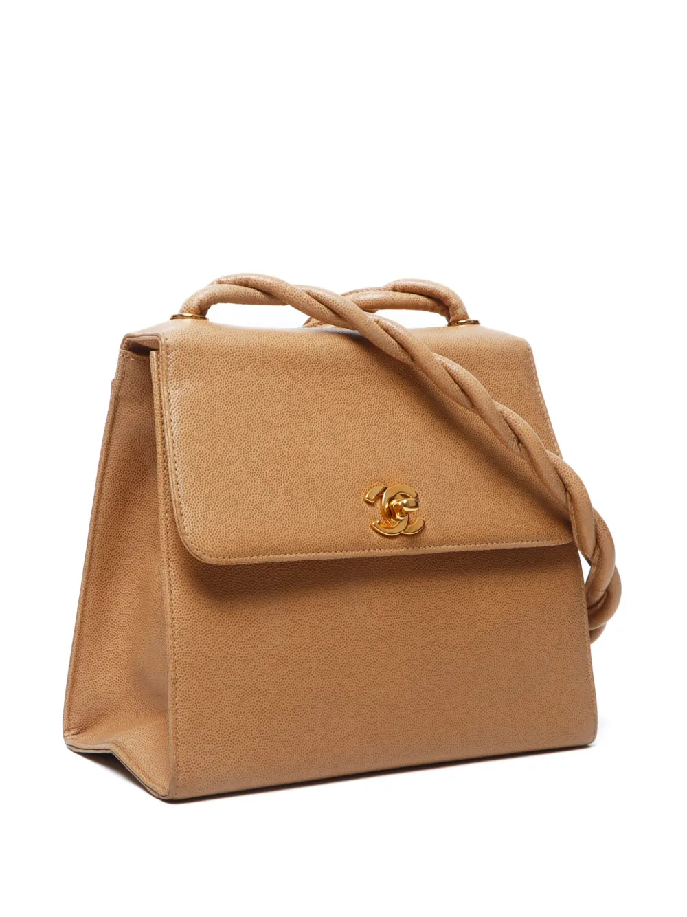 Pre-owned Chanel 1994-2001 Twisted-strap Shoulder Bag In Neutrals