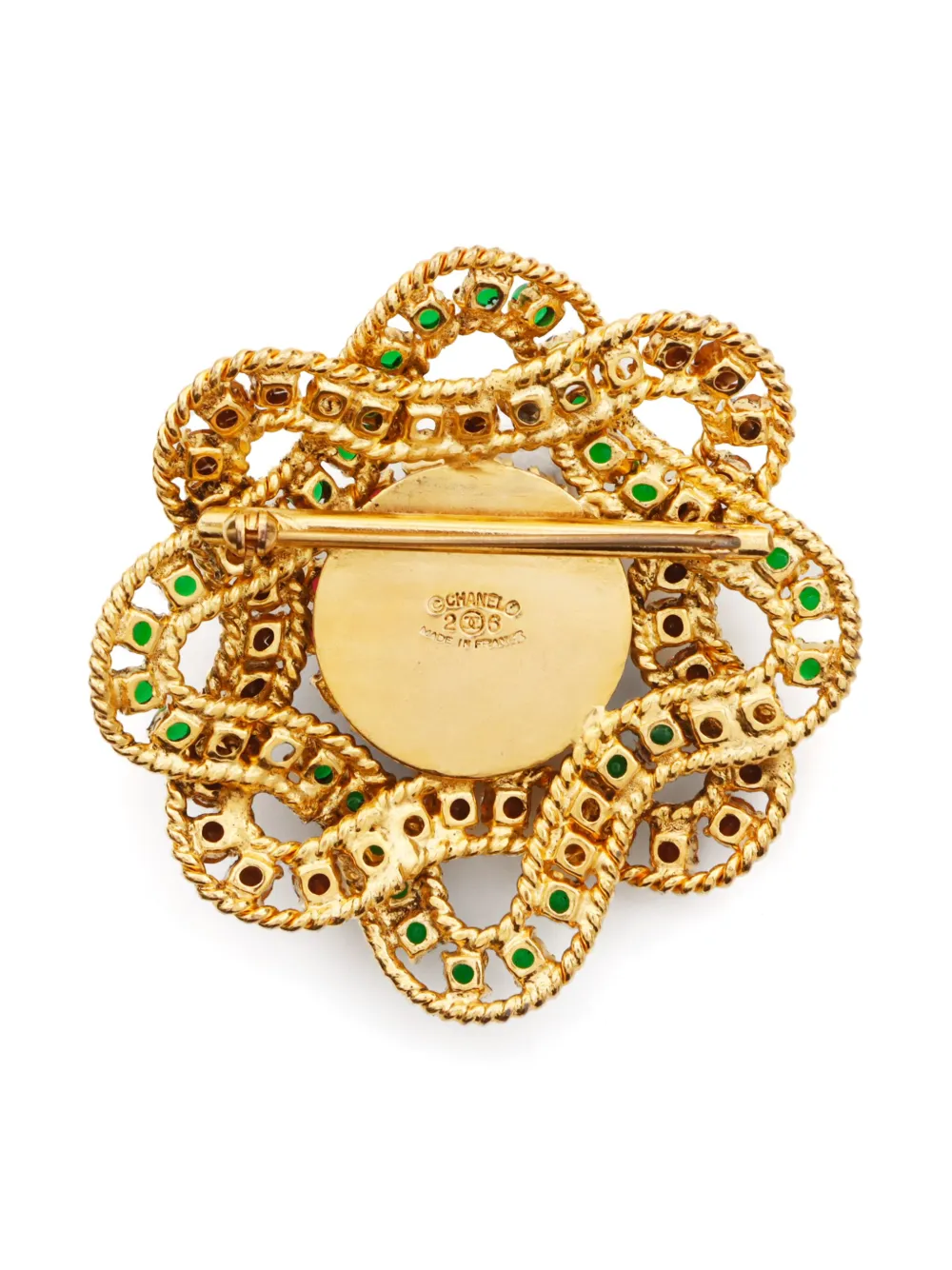 CHANEL Pre-Owned 1991 Gripoix broche - Goud