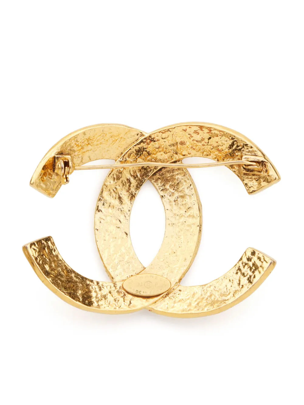 CHANEL Pre-Owned 1994 broche met CC-logo - Goud