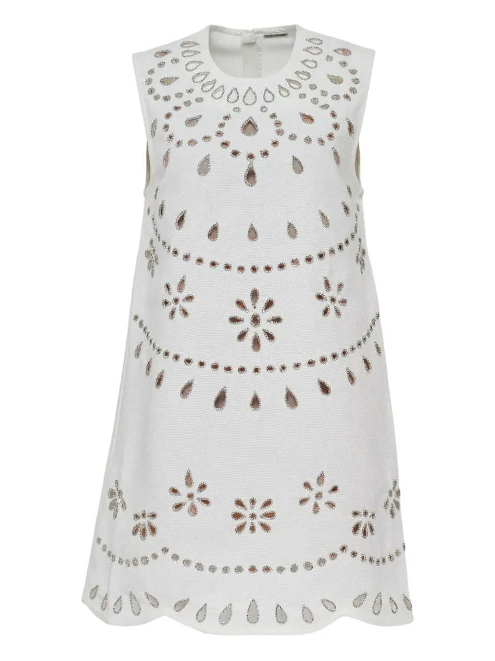 Alexis Adilyn laser-cut floral mini dress Wit
