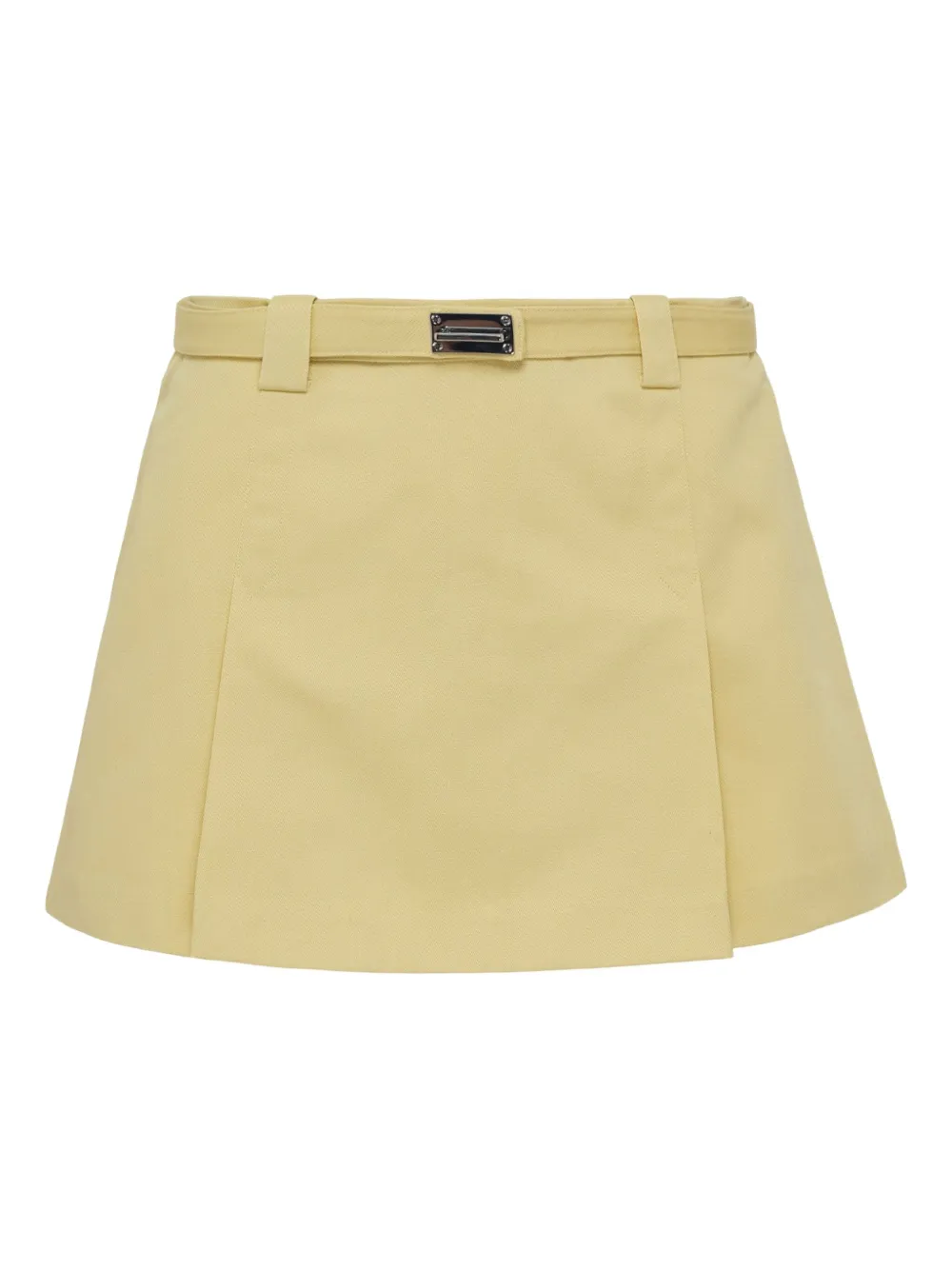 Alexis belted pleated skirt Geel