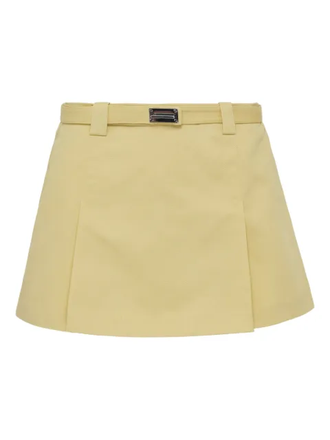 Alexis belted pleated skirt