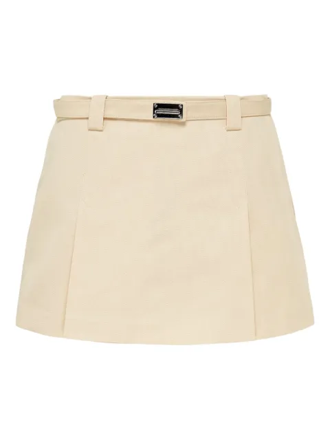 Alexis belted pleated skirt