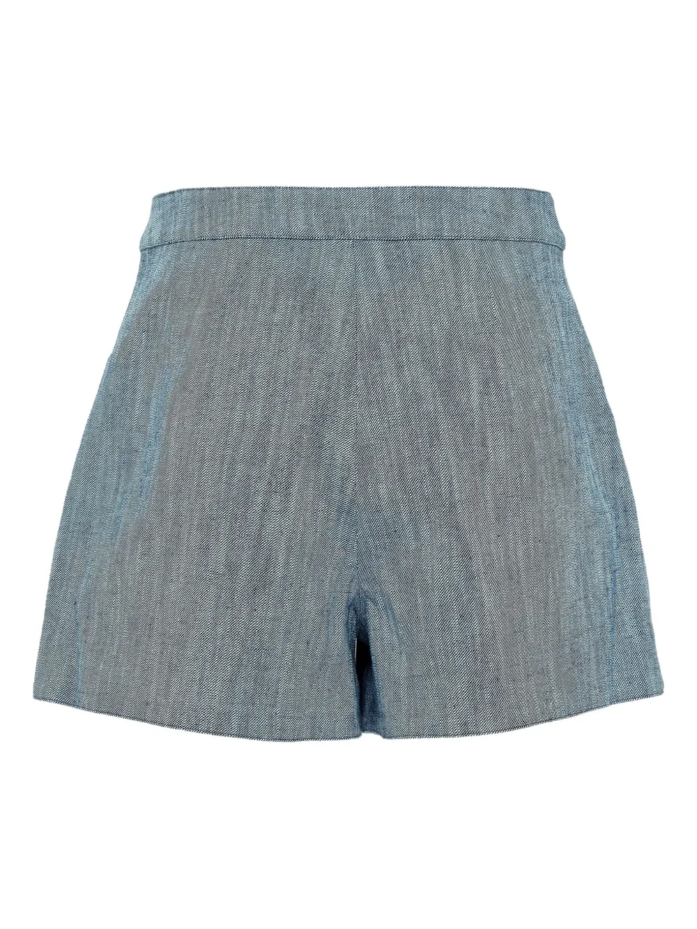 Alexis McCoy leather-pocket denim shorts Blauw