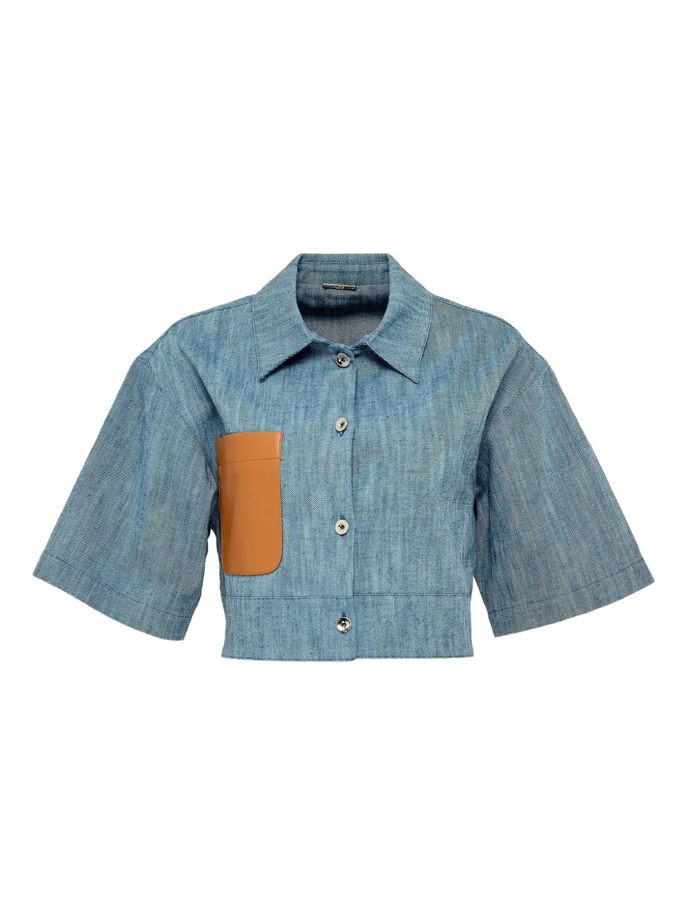 Alexis Brook cropped blouse met zakdetail Blauw