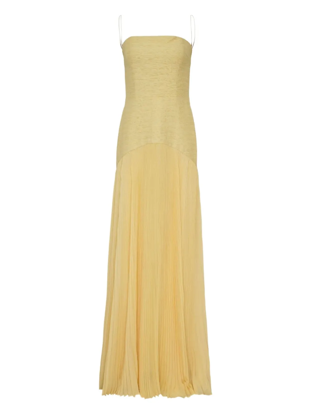 Alexis pleated bodice dress | Yellow | Image 1