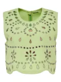 Alexis Tavy scalloped top - Green
