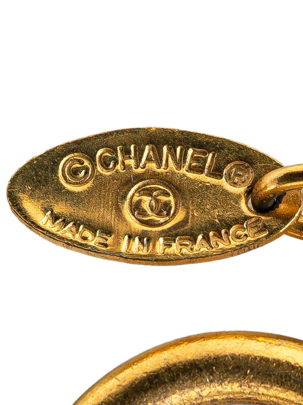 CHANEL Pre-Owned 1970-1980 Gold Plated CC Diamond Pendant Necklace costume necklace - Goud