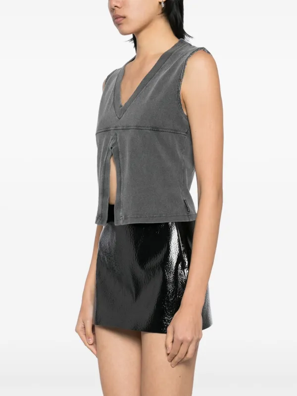 Alexander Wang Vネックタンクトップ グレー Alexander Wang Vネック タンクトップ | グレー | FARFETCH JP