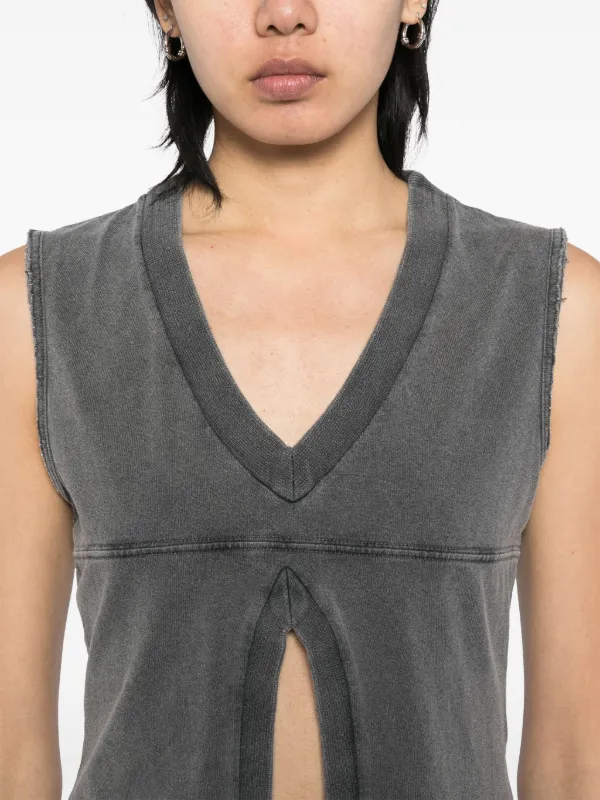 Alexander Wang Vネックタンクトップ グレー Alexander Wang Vネック タンクトップ | グレー | FARFETCH JP