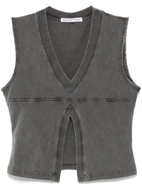 Alexander Wang camiseta con cuello doble en V