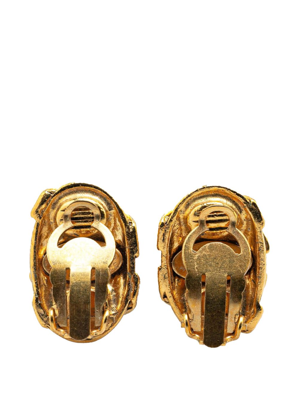 CHANEL Pre-Owned 1994 Gold Plated CC Clip On Earrings costume earrings - Goud