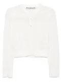 Alexander Wang crystal-embellished cropped top - White