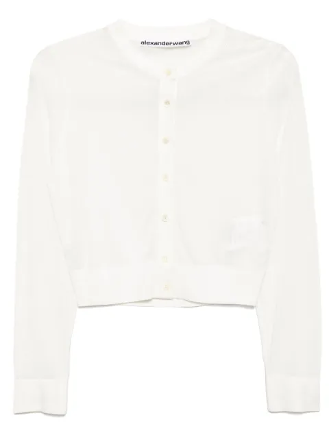 Alexander Wang crystal-embellished cropped top