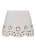 Alexis cut-out floral A-line skirt - Neutrals