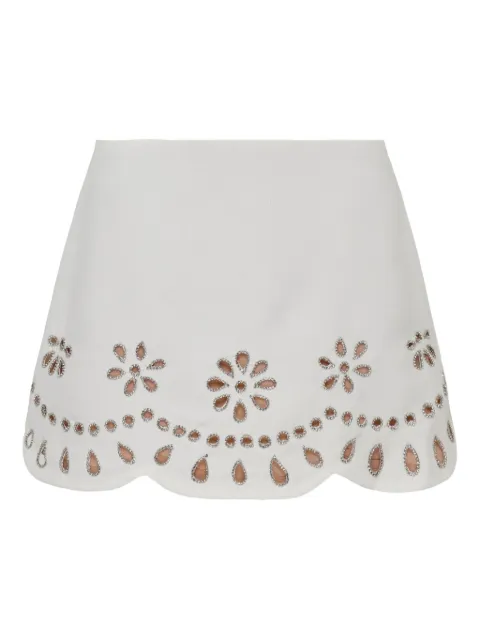 Alexis cut-out floral A-line skirt