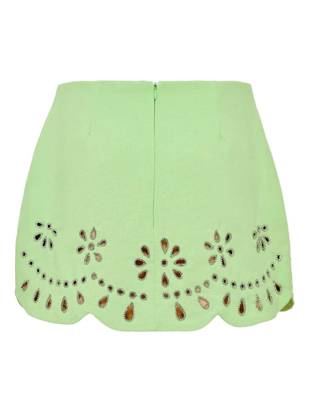 Alexis cut-out floral skirt Groen