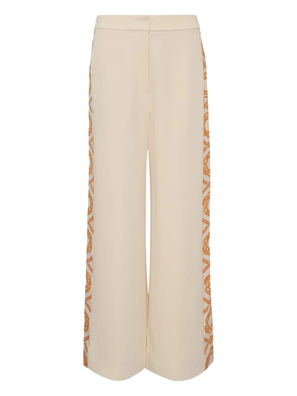 Alexis side-detail trousers Beige
