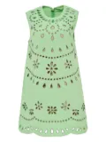 Alexis Adilyn laser-cut floral-pattern mini dress - Green