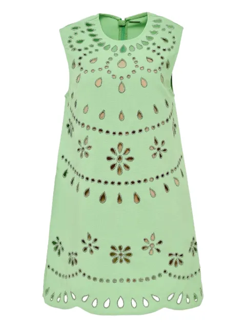 Alexis Adilyn laser-cut floral-pattern mini dress