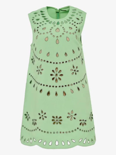 Alexis Adilyn laser-cut floral-pattern mini dress